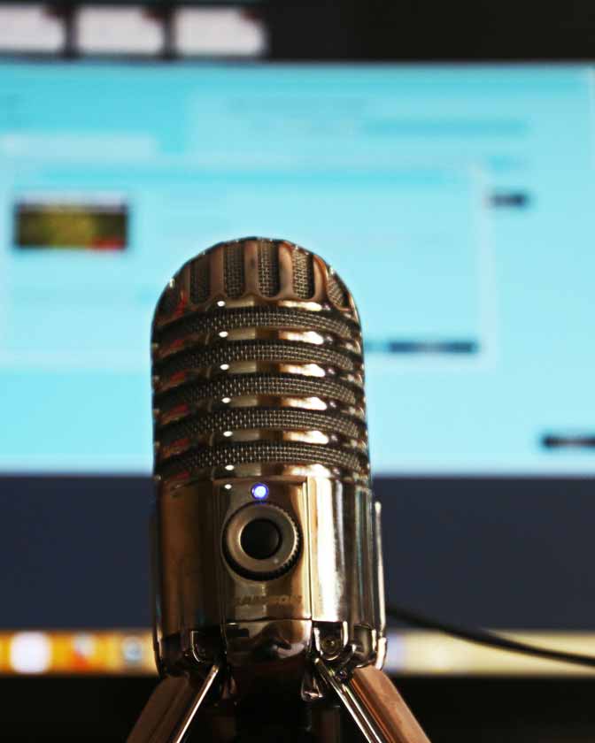 Micrófono de podcast
